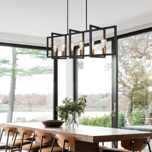 Rectangular lighting store over dining table